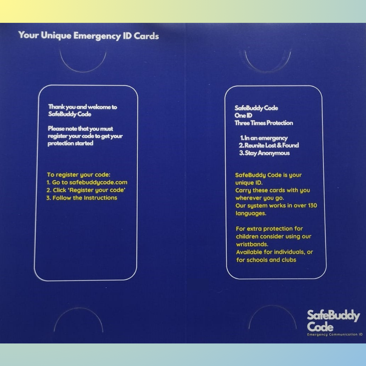 Disaster Code Buddy Emergency Communication ID